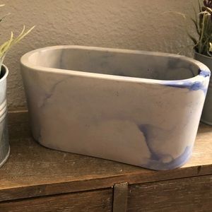 Blue Wave Concrete Planter
